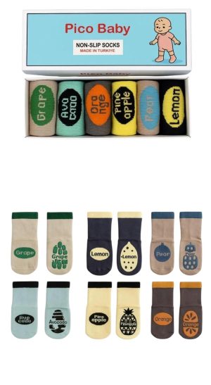 Pico Baby Kaydırmaz Tabanlı 6'lı Bambu Bebek Çorap